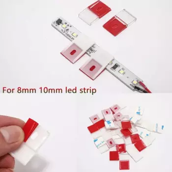 Самоклеящийся держатель для проводов, зажим для крепления на галстук, прозрачные монтажные кронштейны для светодиодных лент 10 мм 8 мм/автомобиля/сетевого кабеля