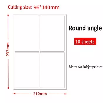 Самоклеющиеся этикетки OLOEY, белые, формат А6