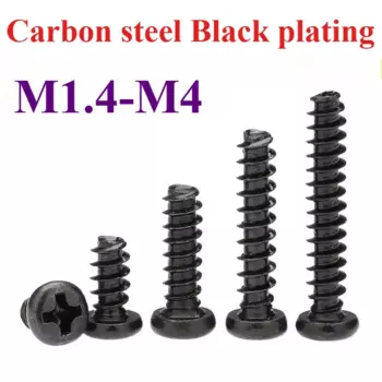 Саморезы KEETOGETHER Phillips черные углеродистые M1.4-M4