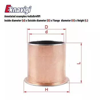Самосмазывающиеся подшипники с фланцем, медь, 18/20/23/25/28/30 мм, 1/2/5/10 шт