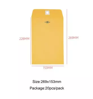 Самозапечатывающиеся бумажные конверты Sharkbang, 20 шт.