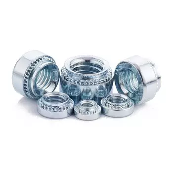 Самозажимные гайки NINDEJIN из нержавеющей стали 304, оцинкованные M3 M4 M5 M6 M8