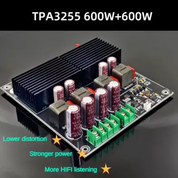 SAMP-200 двухъядерный TPA3255 высокомощный 2-канальный усилитель платы 600 Вт + 600 Вт