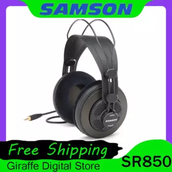 Samson SR850 проводные наушники, мониторинг записи, динамические наушники, полуоткрытый дизайн, музыкальные игровые аксессуары
