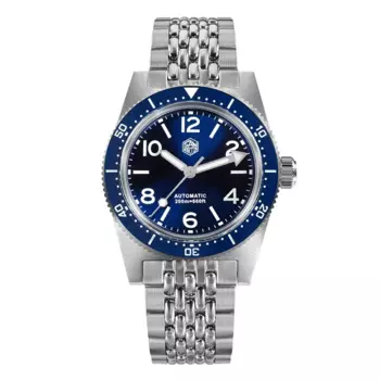 San Martin Мужские автоматические часы 37 мм Роскошные механические наручные часы с сапфировым стеклом для дайвера 200 м Водонепроницаемые BGW-9 Светящаяся регулируемая застежка