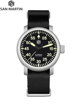 San Martin новые 40 мм ретро часы YN55 автоматические механические модные простые стильные мужские наручные часы 100 м водонепроницаемые C3 светящиеся SN0143
