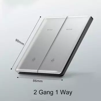 SANDIY Настенный выключатель 1/2/3/4 клавиши синего цвета