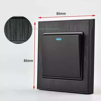 SANDIY Настенный выключатель 1-4 клавиши пластик черный