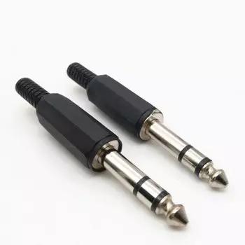 SANDOMEY 6.35mm Двухканальный аудио разъем для наушников 5 шт.