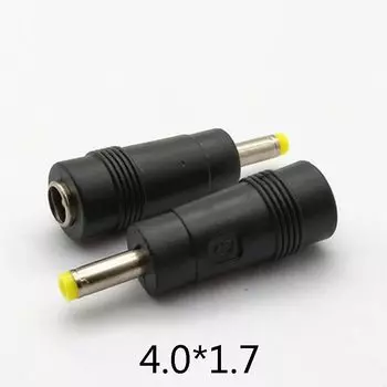 5 шт. 5,5*2,1 мм гнездовой разъем для 4,0*1,7 мм штекер постоянного тока адаптер питания для ноутбука желтый черный