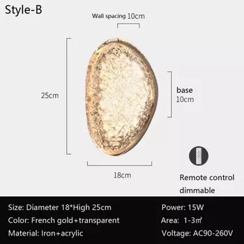 SANDYHA Ice Soul Craft акриловый настенный светильник