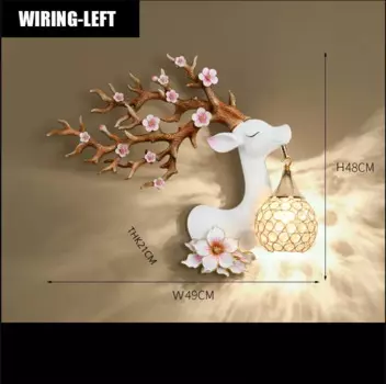 SANDYHA Настенный светильник Lucky Deer белый