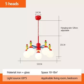 SANDYHA Ретро люстра макарон 220В