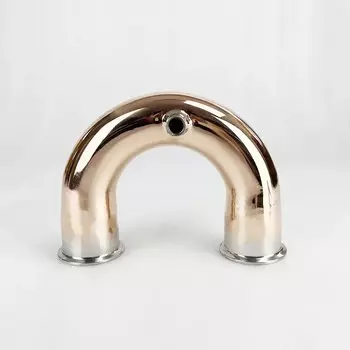 Санитарный медный локоть 2 дюйма (51 мм) flang64мм с внутренней резьбой 1/4 дюйма, медная труба с U-образным изгибом на 180 градусов для перегонки Honmebrew