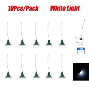 SANMERSEN Масштабные фонари 1:87/1:100/1:150 теплый белый пластик 10 шт