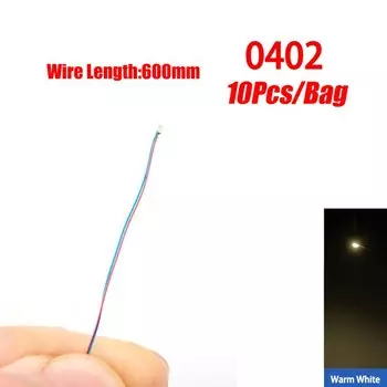 SANMERSEN проводная микро светодиодная лампа 0402 60 см 3В 10 шт