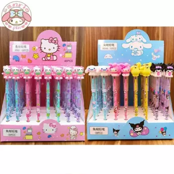 Sanrio 48 шт. механический карандаш милый Hello Kitty без вырезов пуля карандаш черный студенческие канцелярские принадлежности инструменты для начальной школы