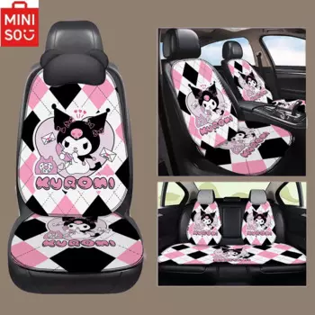 Sanrio Kuromi Автомобильная подушка для сиденья с мультяшным принтом Pacha клубничный медведь универсальное украшение для автомобиля подушка для сиденья грязеотталкивающая спинка