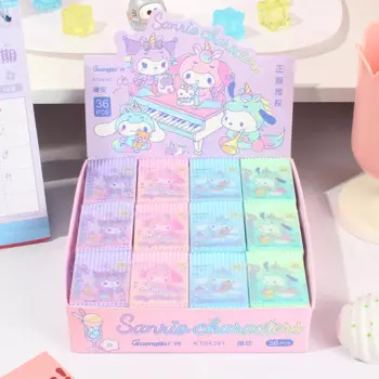 Sanrio Kuromi маленький гофрированный ластик одиночный 2b карандаш измененный цвет ластик