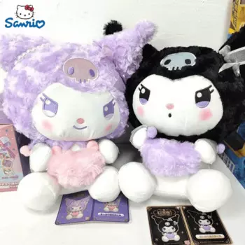 Sanrio Новинка искусственная кукла Kuromi сюрприз Подарочная серия черно-фиолетовая Сидящая осанка украшение для комнаты игрушка подарок на день рождения
