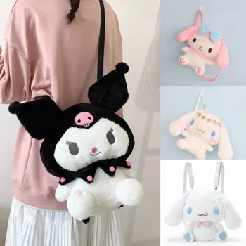Sanrio плюшевый аниме мультфильм Kitty Kuromi My Melody Cinnamoroll рюкзак аниме плюшевая мультяшная сумка через плечо симпатичный подарок для девочки