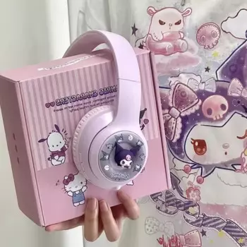 Sanrio семейная серия Kuromi My Melody Cinnamoroll головные уборы Умные Bluetooth наушники Беспроводная игровая гарнитура Kawaii Toys