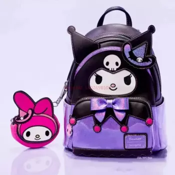 Sanrio шезлонги серия фиолетовый Kuromi My Melody рюкзак ПУ материал мини креативный повседневный рюкзак для девочек Любимые Подарки