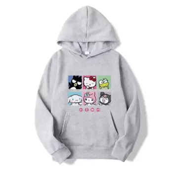 Sanrio женская толстовка с принтом Y2k готическая толстовка с капюшоном Cinnamoroll японского аниме спортивная одежда свободная толстовка большого размера топ