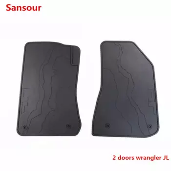 Sansour 3D органайзер для груза в багажник, поднос, коврик из сланцевого пластика, коврик для пола, коврик, коврик, резиновый коврик из синтетической кожи для Jeep Wrangler JL, 2 двери