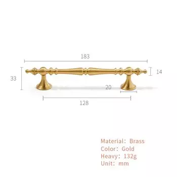 SANTAYA Ручки для ящиков из латуни золотого цвета