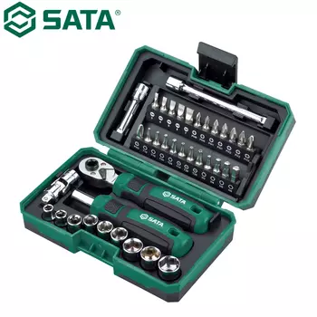 SATA 05498 Комплект гаечных ключей с трещоткой 38 шт