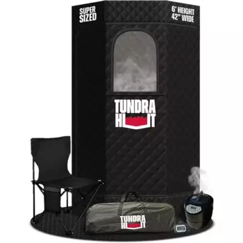 Сауна-комнатаДомашняя сауна Wellness & Relaxation | Модель шестиугольника с пароподогревом | 60-минутный генератор Rapid Steam Room, напольный коврик, полотенце