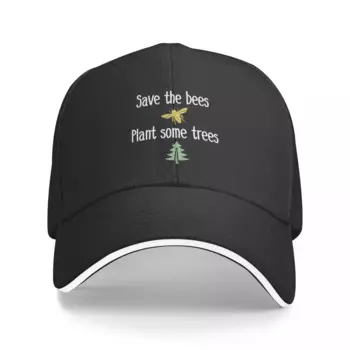 Save the bees - растительные деревья Бейсбольная кепка Wild Ball Hat Rave Sun Cap Винтажные элегантные женские шляпы Мужские