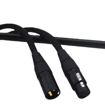 Сбалансированный медный кабель для аудиофилов 6N HiFi XLR, позолоченный штекер, микрофон, микшер, аудиокабель