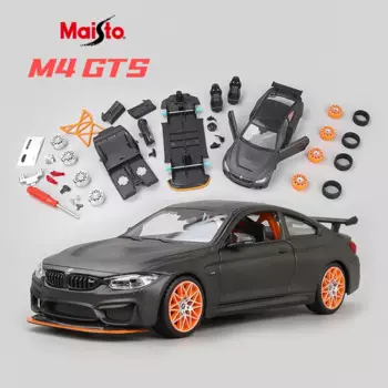 Сборная модель автомобиля Maisto 1:24 BMW M4 GTS из сплава, литой металлический игрушечный автомобиль, модель высокой модели, коллекционная детская игрушка в подарок
