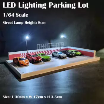 Сборная модель Диона 1/64, парковочная станция, дисплей гаража со светодиодной лампой