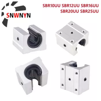 SBR10UU SBR12UU SBR16UU SBR20UU SBR25UU линейный шарикоподшипник 4 шт. 12 мм линейный слайдер для фрезерного станка с ЧПУ SBR линейная направляющая