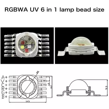 Сценическая система освещения aicpose 6 в 1 6Вт 12Вт 18Вт RGBWA UV 10 шт.