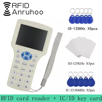 Считыватель карт доступа RFID с 10 ИС/ID частотой, считыватель карт с NFC, записывающее устройство для шифрования, Дубликатор чипов UID, копировальный аппарат для умных ключей