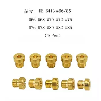 SCL Racing 10 шт./компл. комплект главных жиклеров карбюратора с резьбой M6 6 мм # 66- # 155, форсунка для Dellorto PHBH PHBL FRD PHF VHB VHSH, новая