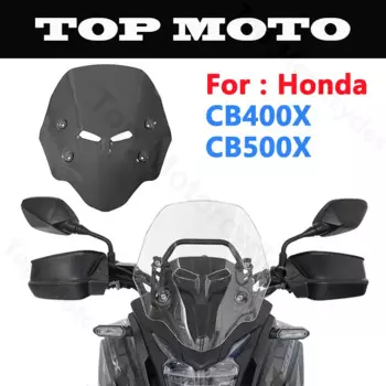 Экран для Honda CB400X CB500X мотоцикла, спортивное лобовое стекло, ветровые дефлекторы, козырек, черный CB 400X CB 500X