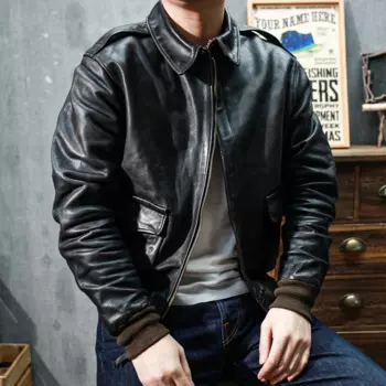 SDHA2 Азиатский тонкий размер супер высшее качество Натуральная японская лошадиная кожа для пожилых Классическая Прочная Стильная куртка A2 из конской кожи