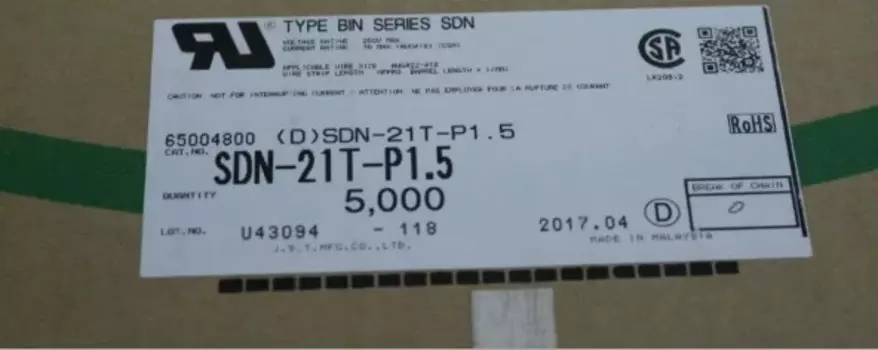 SDN-21T-P1.5 клеммы CONN 20AWG ~ 18AWG разъемы обжимные розетки 100% новые и оригинальные детали