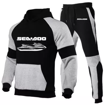 Sea Doo Seadoo Moto мужские новые модные хлопковые толстовки с длинным рукавом, спортивная одежда, спортивный костюм, пуловер, брюки, костюм для бега