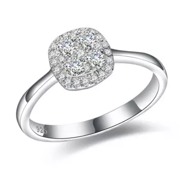 SEASKY стерлингового серебра 925 пробы муассанит свадебные кольца для женщин 0,4 карата D цвет сверкающий VVS1 обручальное кольцо с бриллиантом ювелирные изделия