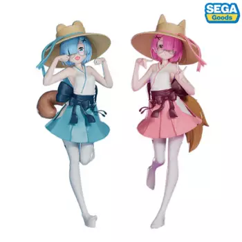 SEGA Luminasta Re:ZERO Начальная жизнь в другом мире Ram Rem Yelping Fox аниме экшен-фигурка модель игрушки подарок