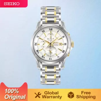 SEIKO-Premier Series SNAD28J1 Мужские кварцевые часы Кварцевые мужские часы из Японии Оригинальные повседневные часы 100 метров Водонепроницаемые