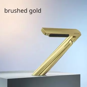 SEKOVA Водопадный смеситель для раковины из латуни, матовый золотой