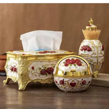 Семейная гостиная, офис, коробка для хранения носовых платков, зубочистка, Европейский роскошный товар, пепельница, набор коробок