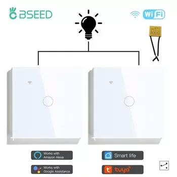 Сенсорные переключатели BSEED Wi-Fi 1/2/3 Gang 2 Way